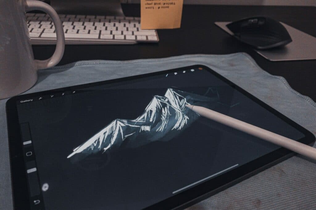 Digitale illustrasie op tablet